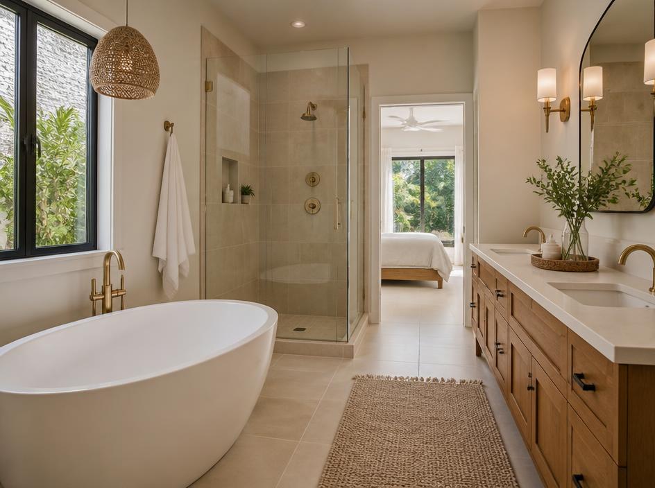 Spa-like bathroom remodel
